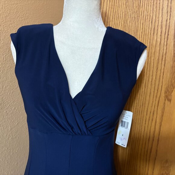 Lauren Ralph Lauren Dress Ladies Sz. 4 NWT Deep Sapphire - Picture 2 of 7